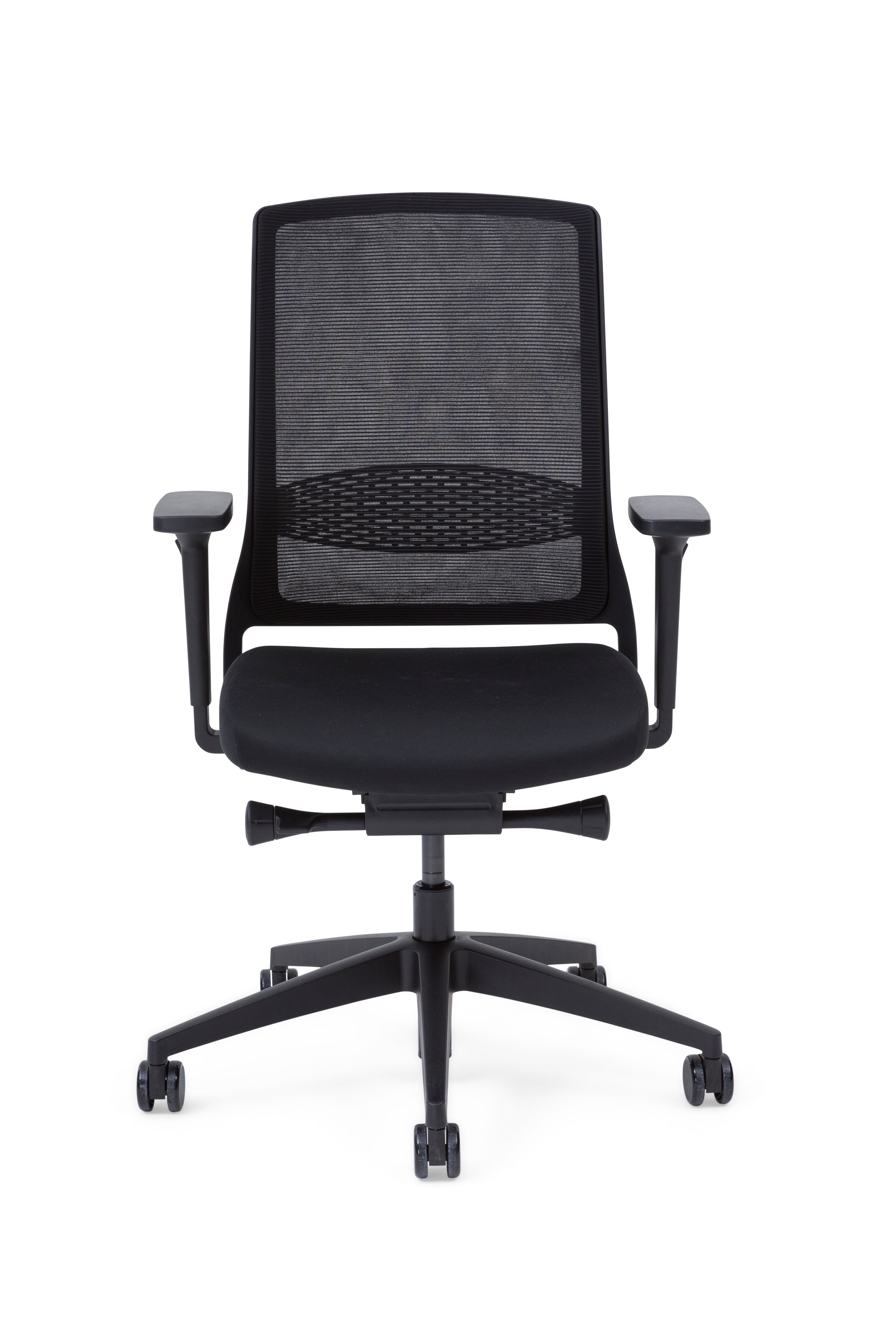 Zinn Smart 20 Gispen Zinn Smart 20 office chair upholstered in black front view