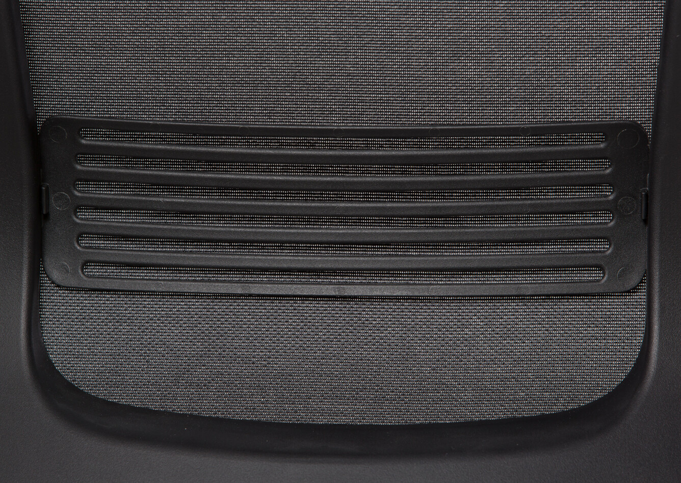 Prime Royal Ahrend Prime office chair back with lumbar support upholstered in black rear detail view