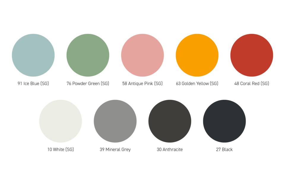 Well seat EN Ahrend Well seat colour options