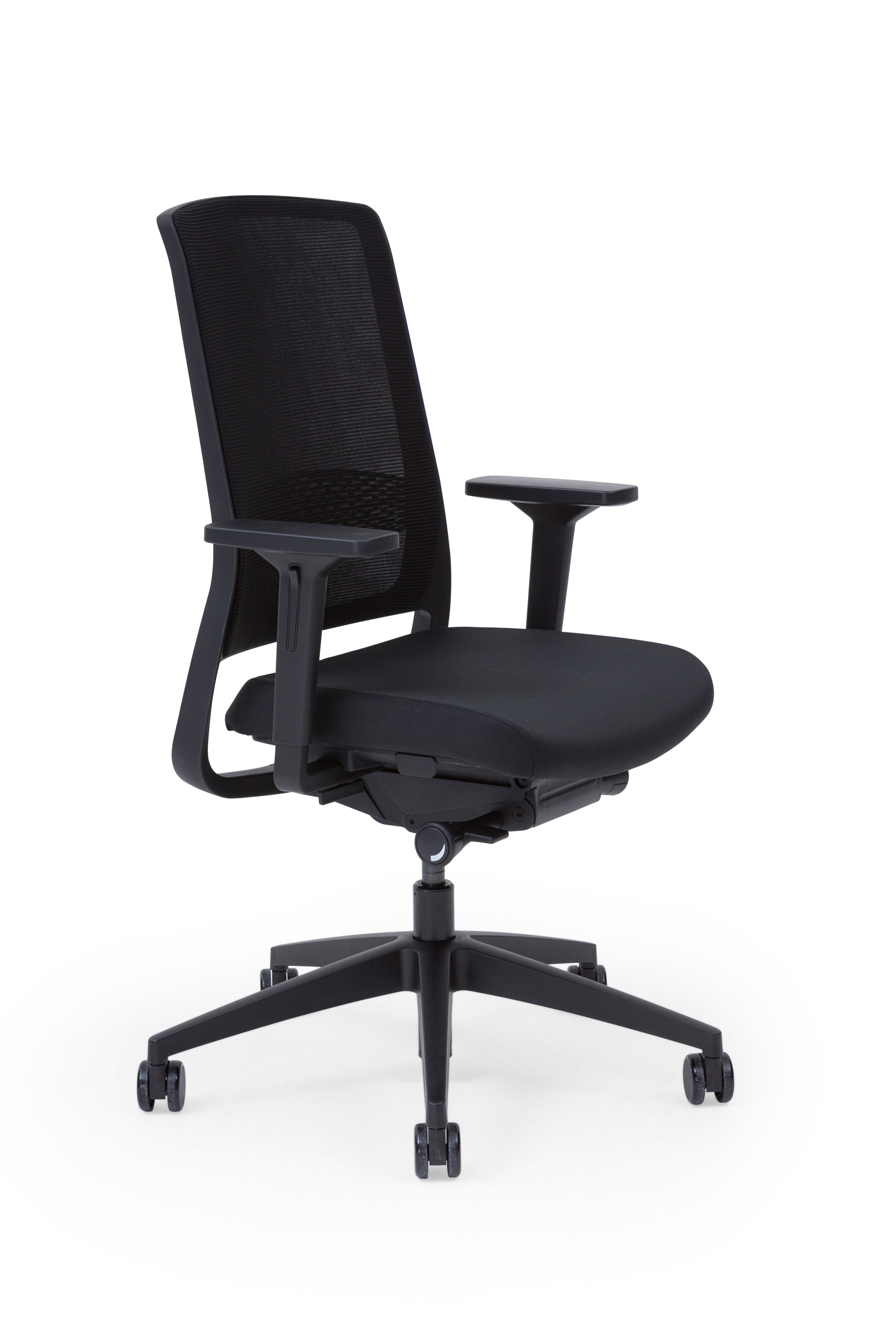 Zinn Smart 20 Gispen Zinn Smart 20 office chair upholstered in black front left view