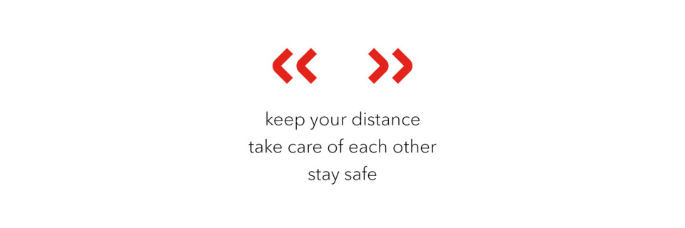 Ahrend Social Media Keep Distance liggend EN Ahrend COVID keep your distance illustration